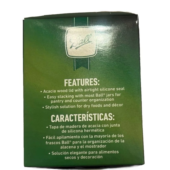 Ball Wooden Lids for Regular Mouth Mason Jars- BRAND NEW IN BOX, Acacia Wood - Picture 6 of 6